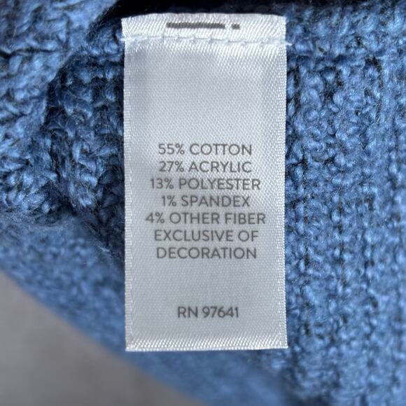Pure Jill J.Jill Hand-Embroidered Sweater – Azure Blue – Size L – NWT - Picture 4 of 8